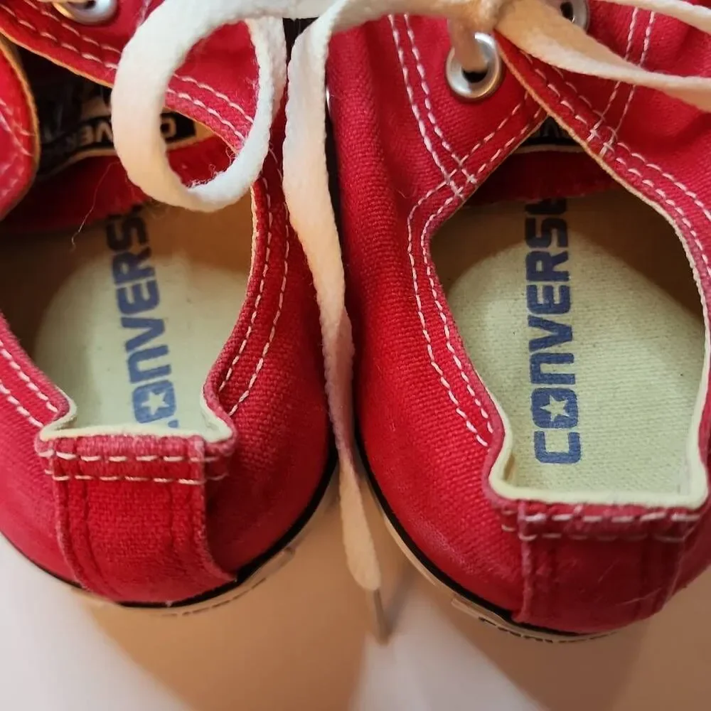 Converse Chuck Taylor All Star Low Tops Red Size Mens 6 Women's 8